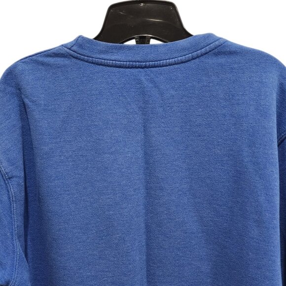 Blue Sincerely Printed Sweatshirt - Unisex, Cotton-Polyester Blend, Size Medium - Picture 7 of 12